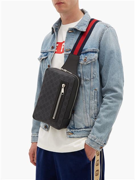 cross body bag sport men gucci|Gucci satchel bag men's.